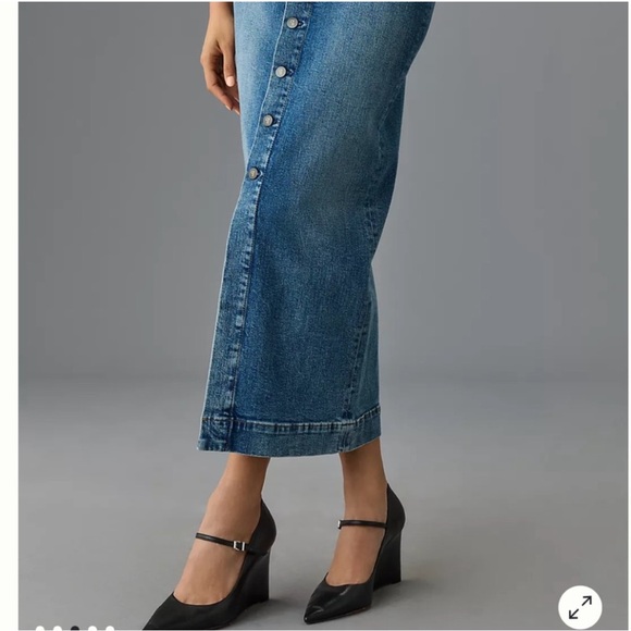 Pilcro Denim Buttondown Pencil Skirt Size 8 - Picture 4 of 11